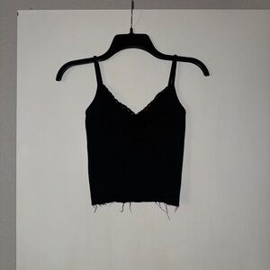 Brandy Melville Black Cami with Lace Detail